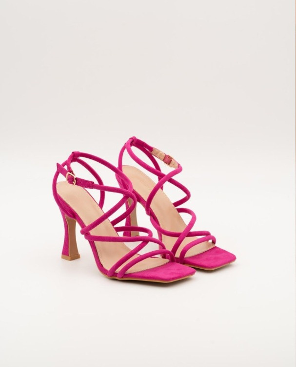 Sandalia Tiras Fucsia