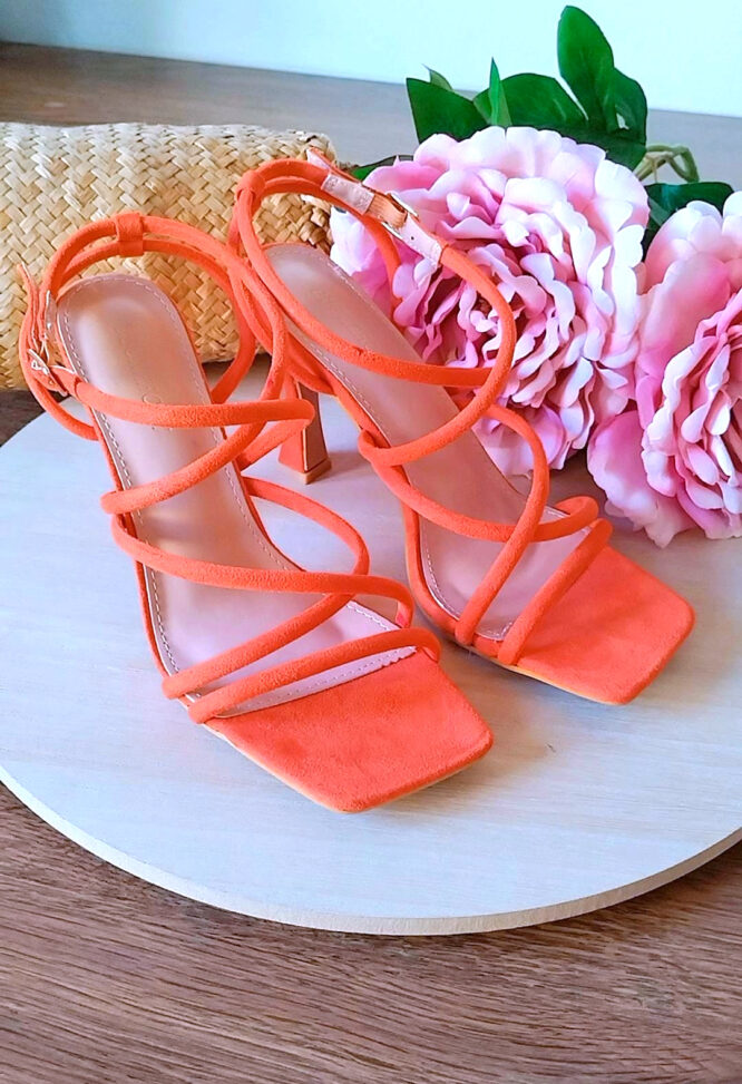 Sandalia Tiras Naranja